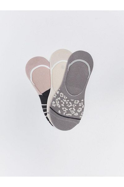 LC Waikiki Patterned Women's Ballerina Socks 3 Pack (S3)