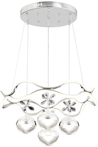 Begüsa Harlem 3 Renk Ledli Kumandalı Dimmerli Avize Krom Kaplama No:09