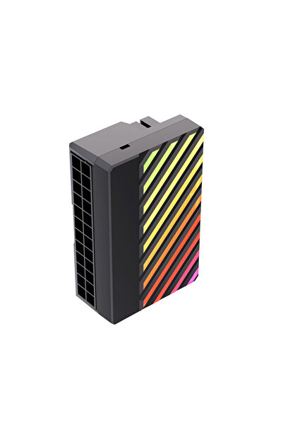 Choice black TEUCER ARGB 24Pin ATX Adapter 90° Converter 24PIN Adapter Suitable for 24PlN Motherboard Power