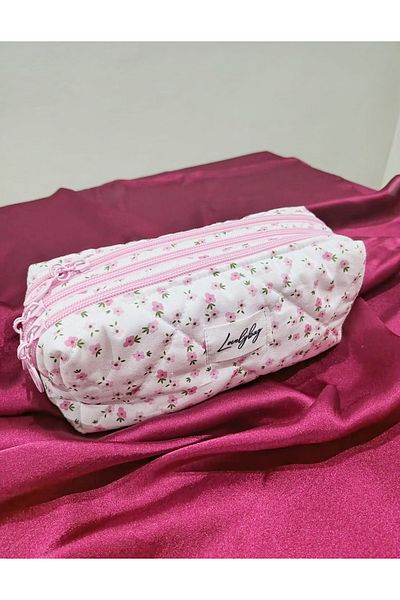 LOVELYBAG Θήκη για στυλό τριών διαμερισμάτων με τραγανό λουλούδι
