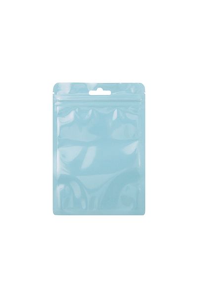 Choice 6x10cm (4.5x7cm) blue 50pcs/lot Reusable Plastic Zip Lock Bags Transparent Macaron color Sealing Bag