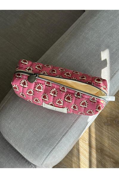 Punchiess Burgundy Ethnic Pencil Case