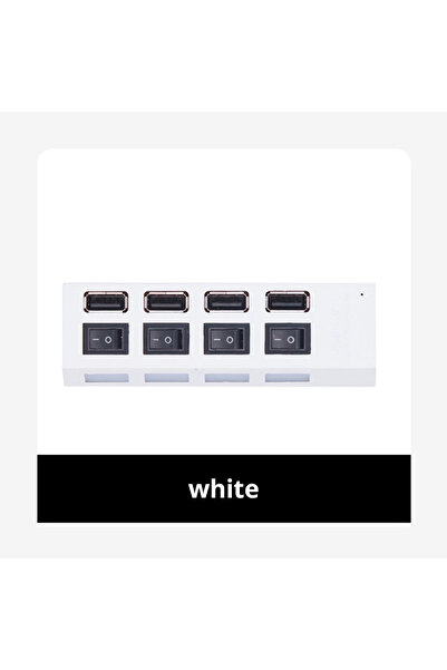 Choice موزع تمديد USB 2.0 أبيض بـ 4 منافذ موزع USB 2.0 بـ 7 منافذ موزع تمديد ...