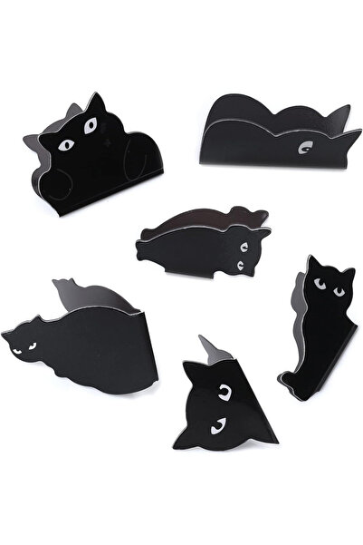 Choice علامات مرجعية مغناطيسية سوداء 6/12 قطعة لمحبي الكتب، علامات مرجعية سود...