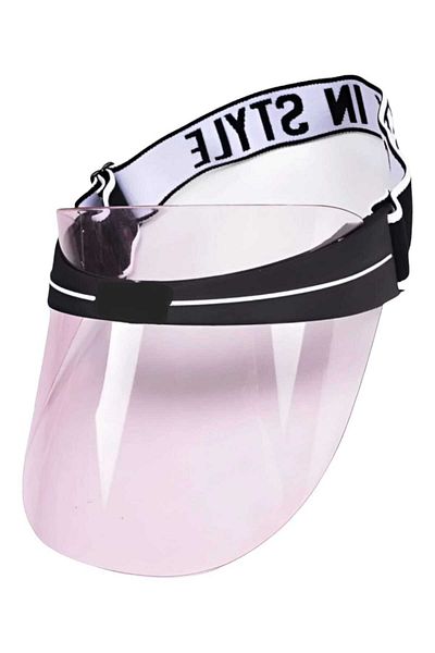 Trenderrs Women's Sunscreen Colored Plexiglass Visor Beach Hat