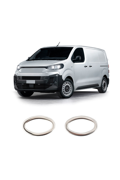 BRSPLAST Fiat Scudo Uyumlu 2022 Ve Üzeri Krom Sinyal Çerçevesi 2 Parça Paslan...