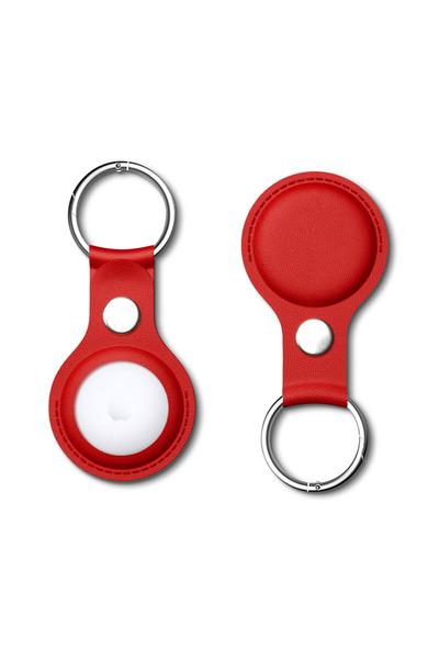 Choice Red Vothoon PU Leather Case for Apple Airtag Protective Case Cover for Apple Locator Tracker Anti lo