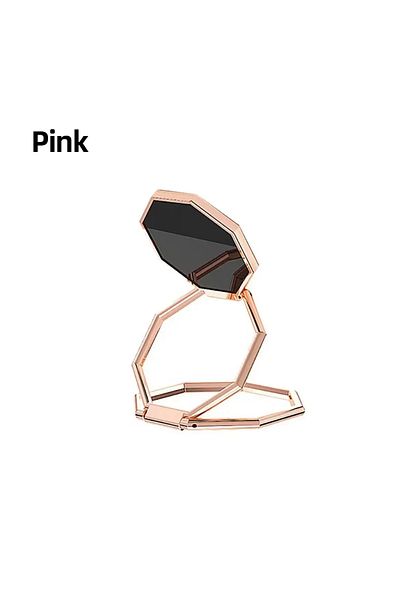 Choice حامل هاتف محمول قابل للطي 360 درجة باللون الوردي، حامل حلقي رفيع للغاية متعدد الزوايا، تصميم محمول
