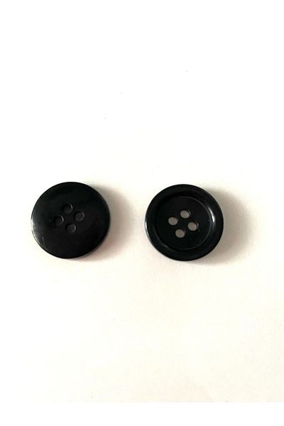 canan dizayn 18 mm (28 Boy) Black Polyester Button (25 Pcs)