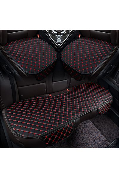 Choice Style 3 Car Seat Cover Seat Back Cushion Pu Leather Minimalism Seat Cushion Universal Soft Wear-resi