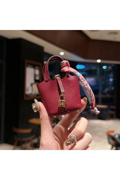 Choice ORANGE RED New Mini House Small Bag Handheld Portable Hand Rope Bluetooth Earphone Bag Zero Wallet M