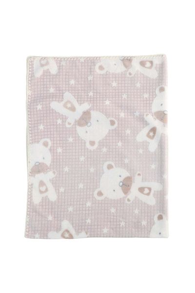Bebitof Baby Ornament Stitched Teddy Bear Baby Blanket 90X100 cm