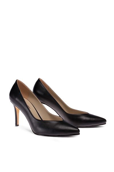 Deery Pantofi cu toc clasici de damă negri 02048ZLCVM01