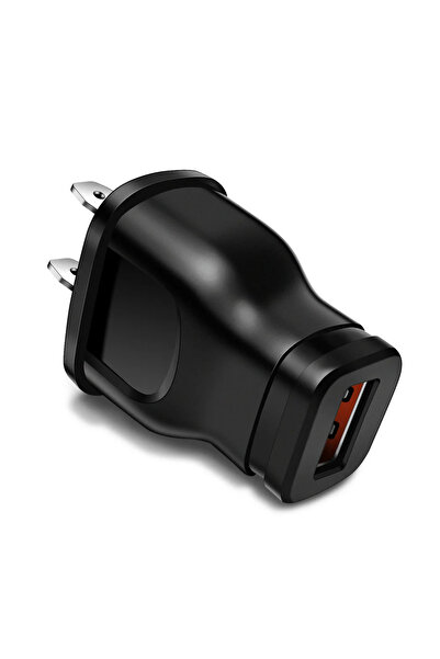 Choice شاحن حائط بمنفذ USB 5 فولت 1 أمبير أسود أمريكي مزود بمصدر طاقة، شاحن ح...