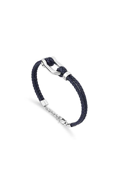 Necati Gün Ars092 Men's Leather Steel Bracelet