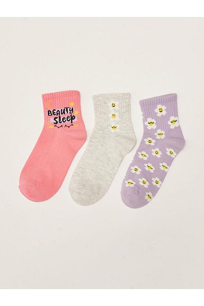 LC Waikiki Patterned Socks for Girls - Set of 3