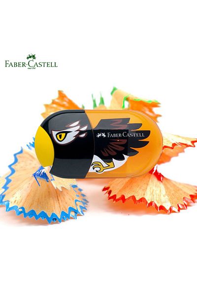 Choice 1Pc Eagle 1Pc Faber Castell Double Hole Pencil Sharpener with Eraser Ladybug / Fish / Eagle Cute Sta