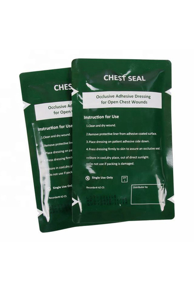 Choice1 2 pack Vented Chest Seal Trauma Kits Emergency Medical clusive Chest ...