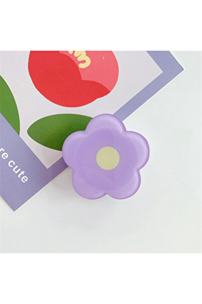 Choice حامل هاتف محمول قابل للطي والتوسيع على شكل زهرة لطيفة باللون الأرجواني...