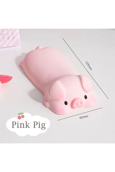 Mairuige Pink Pig Cute Mouse Pad Keyboard Mouse Wrist Rest Support Girl Soft Computer Laptop Desk Mat Typing