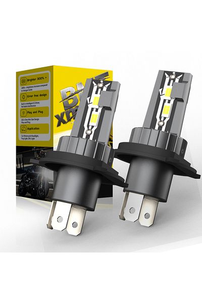 Choice H4 9003 HB2 Hi-Lo 2Pcs BMTxms H4 LED Motorcycle Headlight Bulb 20000LM H4 LED Moto Light Hi Low Beam
