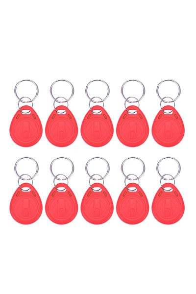 Choice 10red-keyt57 10pcs 125khz T5577 Keyfobs Rewritable Duplicate Tag 5200 Proximity Copy Access Card Id