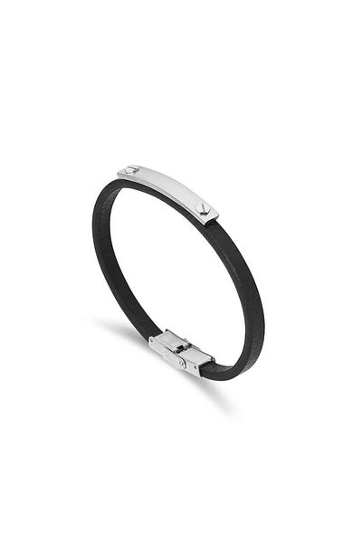 Necati Gün Ars068 Men's Leather Steel Bracelet
