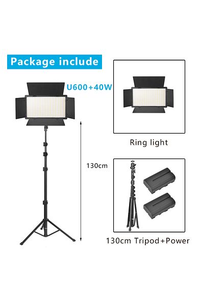Nagnahz Na-u600lbt 2 Battery U800 Led Photo Studio Light For Tiktok Youbute Game Live Video Lighting