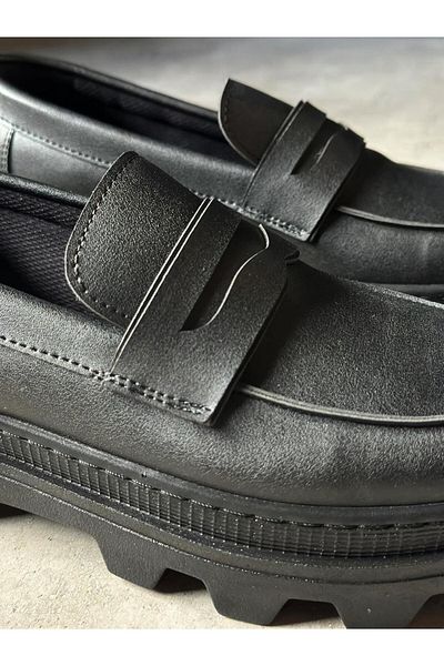 Angoravi High Sole Classic Shoes Black (Black Sole)