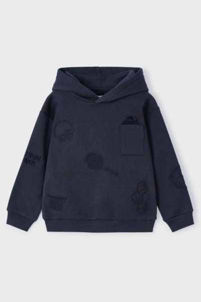MAYORAL Boy 3-9 Years Old Hooded Sweatshirt 4450 Navy Blue
