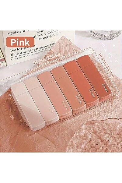 Choice Pink 1 Pack Of 6 Correction Tape Gradients Macaron Color Portable Mute Trackless Square Shape Easy T