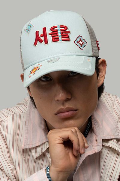 Rust&Rich Women Men's Mint Green Hat City's Collection - Seoul - Trucker Hat
