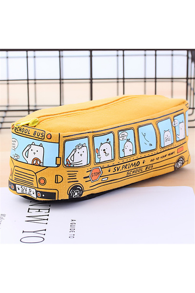 Choice حافظة أقلام ملونة صفراء سعة كبيرة، حقيبة أقلام كاواي، حقيبة أقلام مدرس...