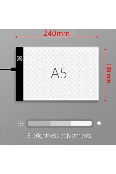 Choice A5-2 A4/A5 LED Drawing Copying Table Children Drawing Board Transparent Copying Table 3 level Adjust