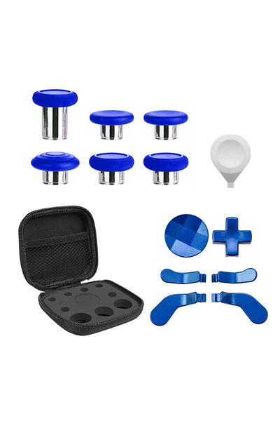Choice blue 13 in 1 Metal Thumbsticks Joystick Cap For Xbox One Elite Series 2 Controller 6 Swap Stick 4 Pa