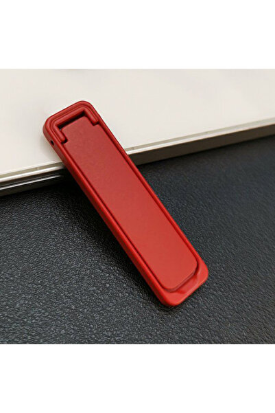 Choice حامل صغير أحمر رفيع للغاية معدني قابل للطي للهاتف المحمول مع ملصق خلفي...