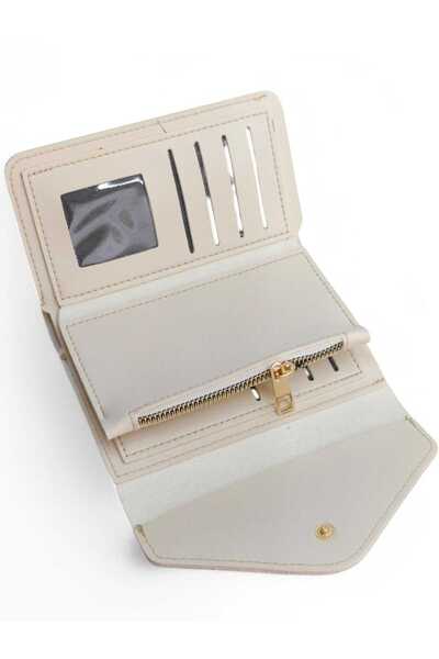 LEXA Конверт Модель М'яка Велика Карткова Середня Крем Жіночий Гаманець