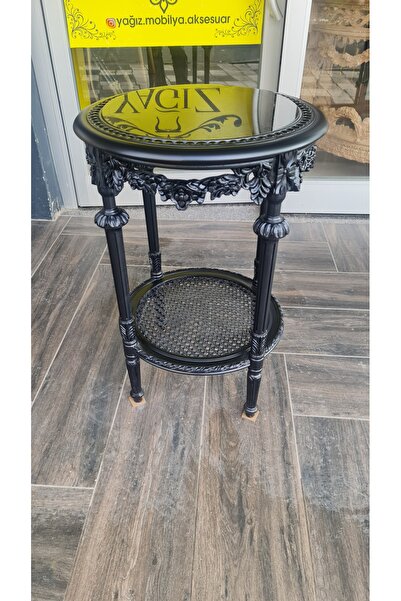 EL YAPIMI Yağız mobilya aksesuar oymali yan sehpa