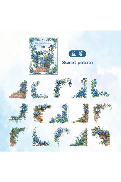 Choice4 F 30 Pcs Flowers Corner Stickers PET sticker package DIY diary decora...