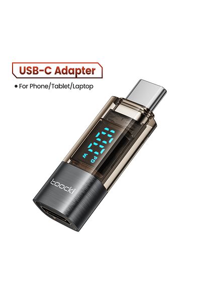Choice محول Xy C-c 100 واط Toocki USB C إلى Type C 100 واط أقصى إخراج شاشة رقمية محول OTG للهاتف T