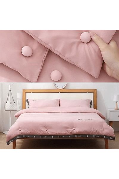 NEZADE STORE 4 Pieces Mushroom Model Duvet Cover and Sheet Holder Stabilizer (Lysine)