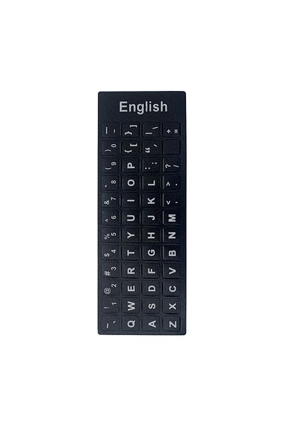 Choice Black English Keyboard Letters Replacement Sticker English/Russian/Korean/Spanish/Italiano/Language