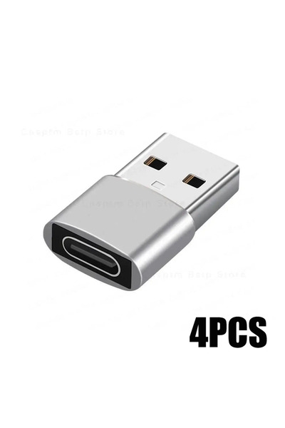 Choice 4 قطع فضية 4 قطع محول USB إلى Type C OTG USB USB-C ذكر إلى Micro USB T...