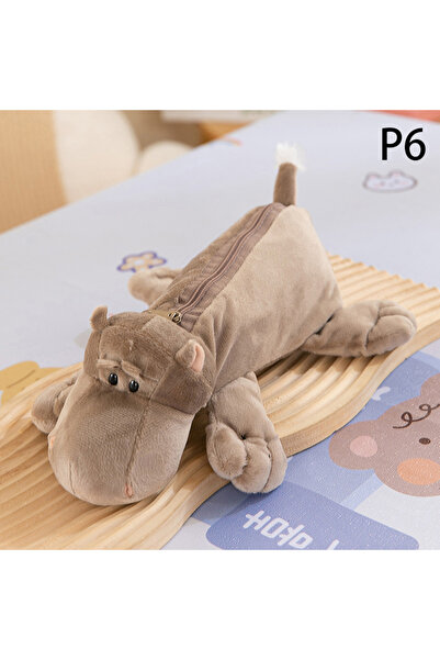 Choice 6 حافظة أقلام قطيفة على شكل فيل وأسد وحيوان كرتوني للأطفال في الموسم ا...