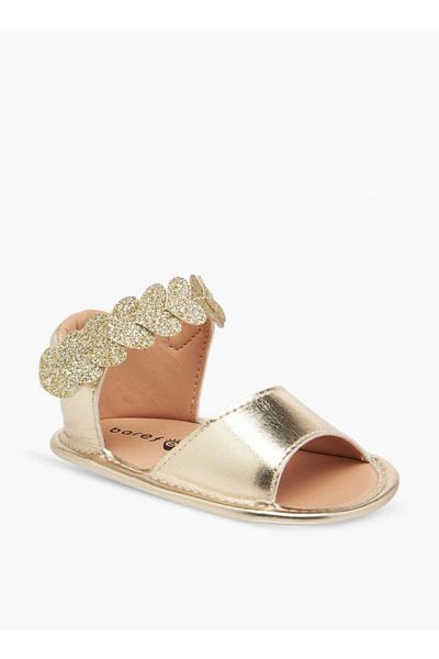 Barefeet Embellished Sandals with Hook and Loop Closure