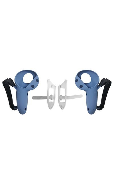 VRKOOBI Light Blue With Battery Replacement Opening Cover&Knuckle Strap Silicone Protective Controller Case