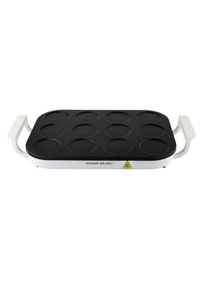 ALSAIF Electric Crepe Maker 12 Pcs Molds Machine, 1000w, White