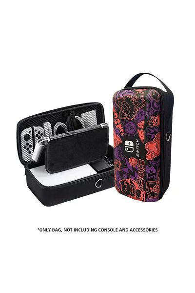 Choice Purple Data Frog Switch OLED/LITE Handheld Storage Bag NS Nintendo Switch Portable PU Carrying Case