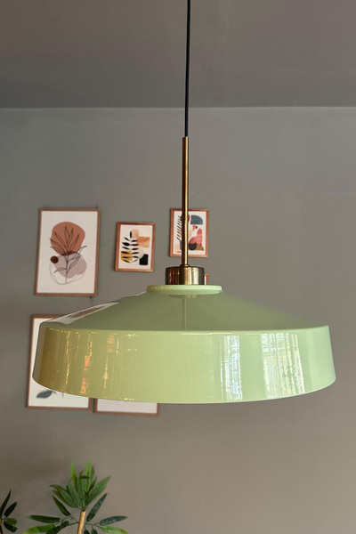 Bamyum Açe Tekli İnce Eskitme Başlık Avize Retro Sarkıt Ofis Showroom Salon Mutfak Avizeleri