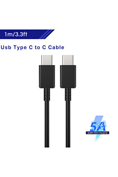 Choice كابل 1 متر 5 أمبير من نوع C إلى C بقوة 45 وات شاحن سيارة أصلي من النوع...